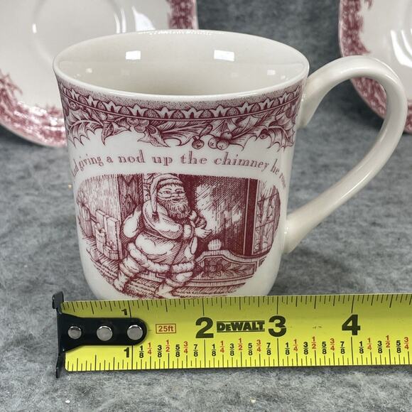 "Twas the Night Before Christmas" Noble Excellence Ceramic Mug, Saucer & Plate - Picture 6 of 10